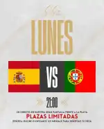 Spanien gegen Portugal: Live-Fußball im SiSo Beach Mallorca