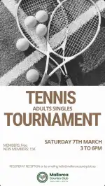 Torneo de Tenis Individual para Adultos en Mallorca Country Club