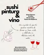sushi pintura & vino