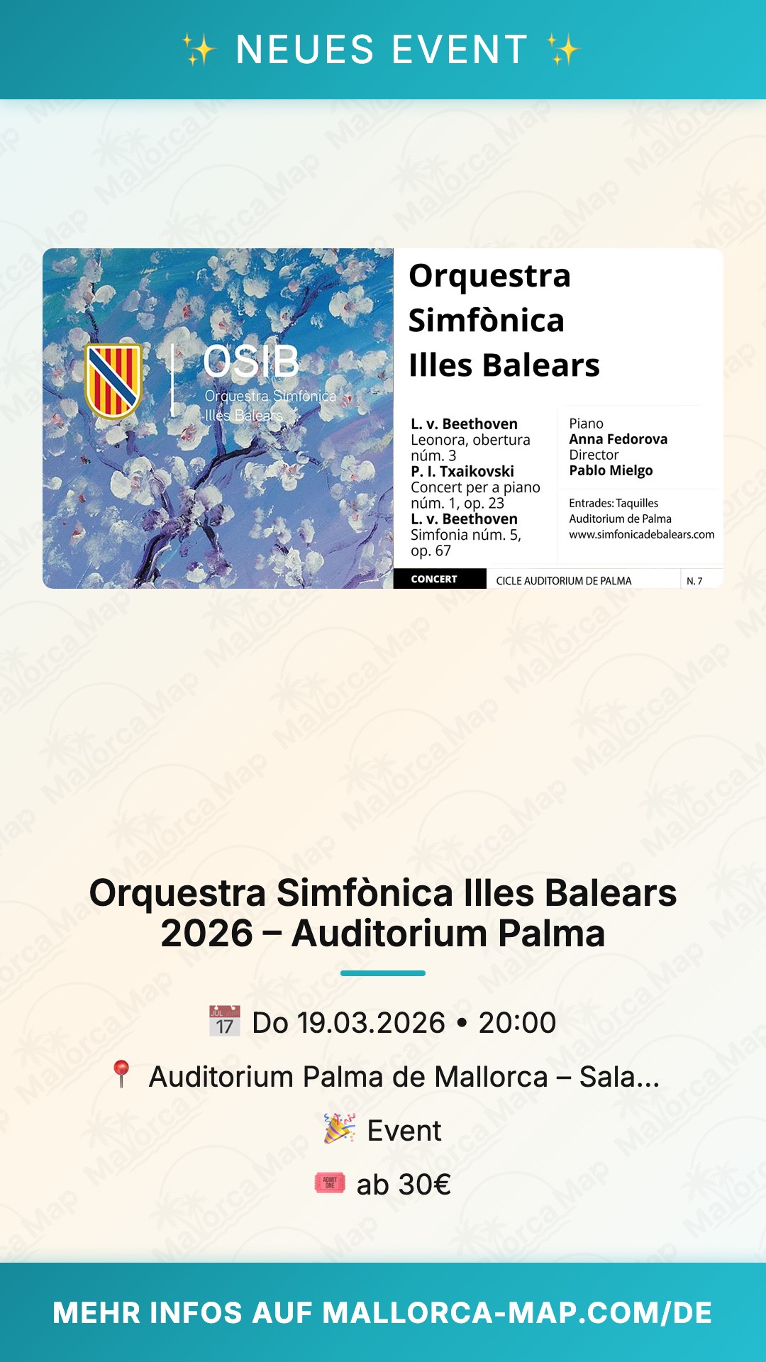 Orquestra Simfònica Illes Balears 2026 – Auditorium Palma - Bild 1
