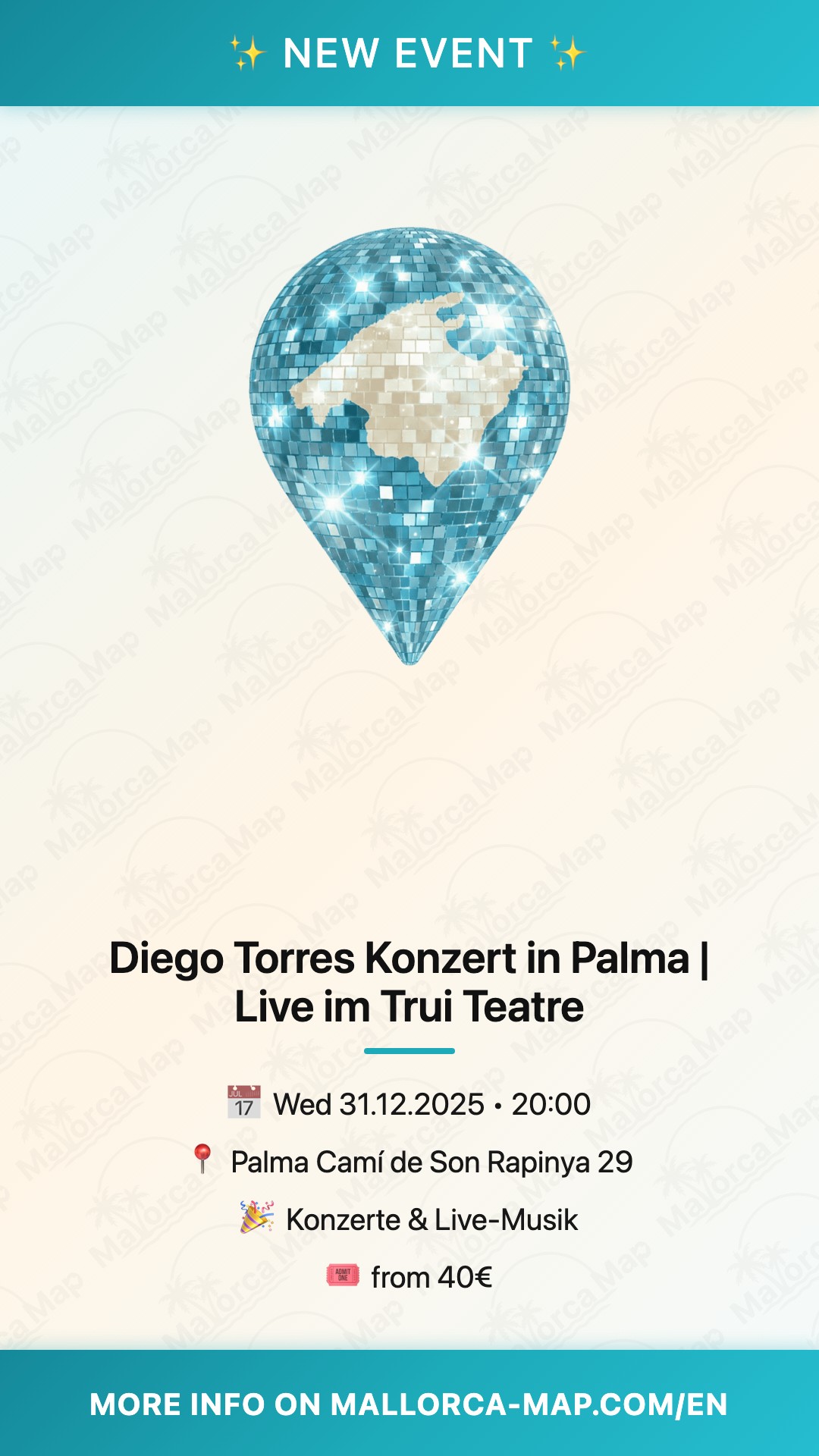 Diego Torres Konzert in Palma | Live im Trui Teatre