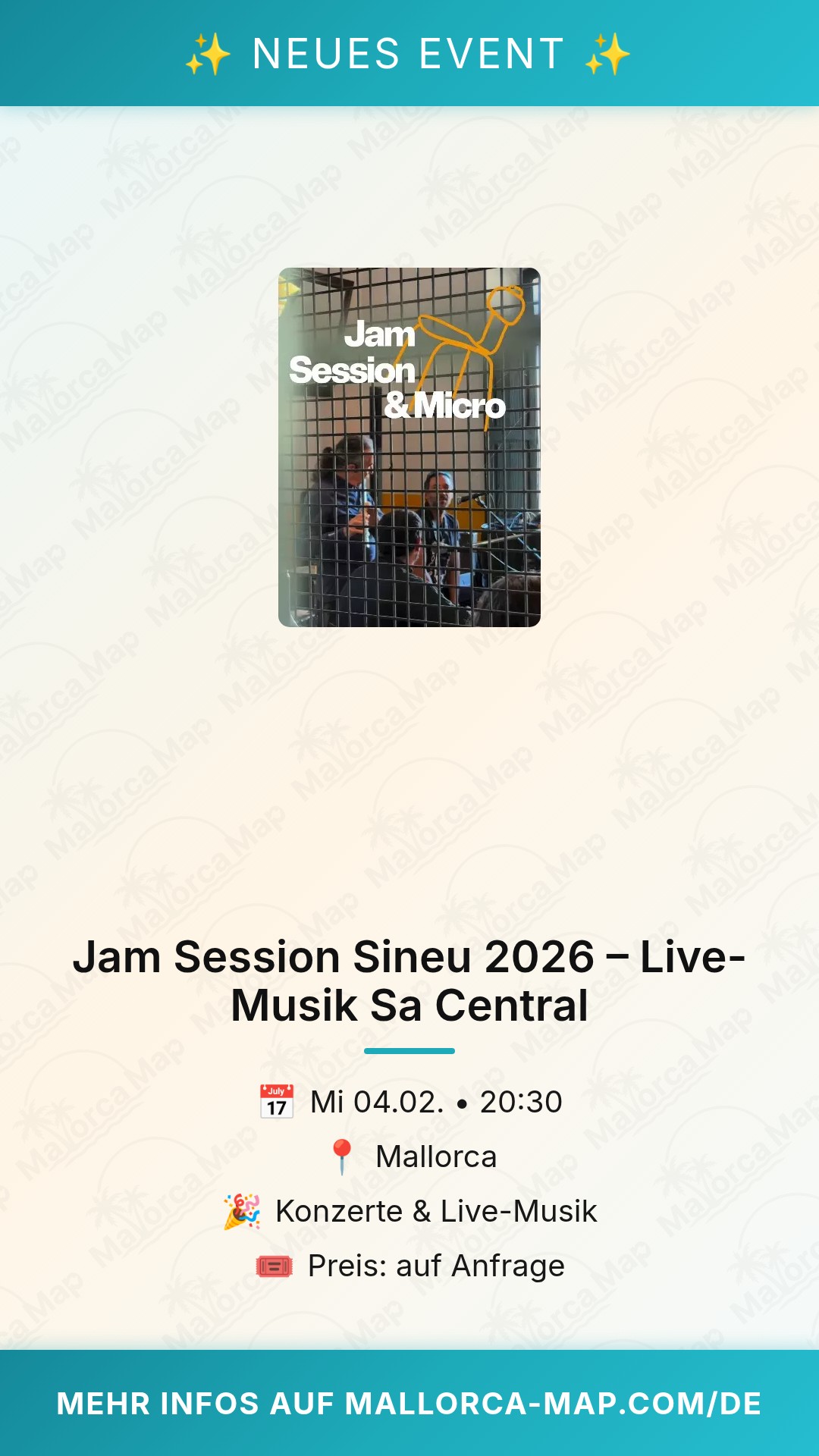 Jam Session Sineu 2026 – Live-Musik Sa Central