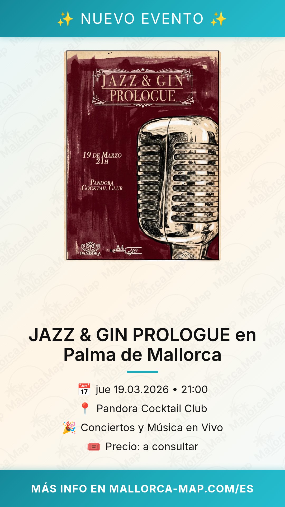 JAZZ & GIN PROLOGUE en Palma de Mallorca - Imagen 1
