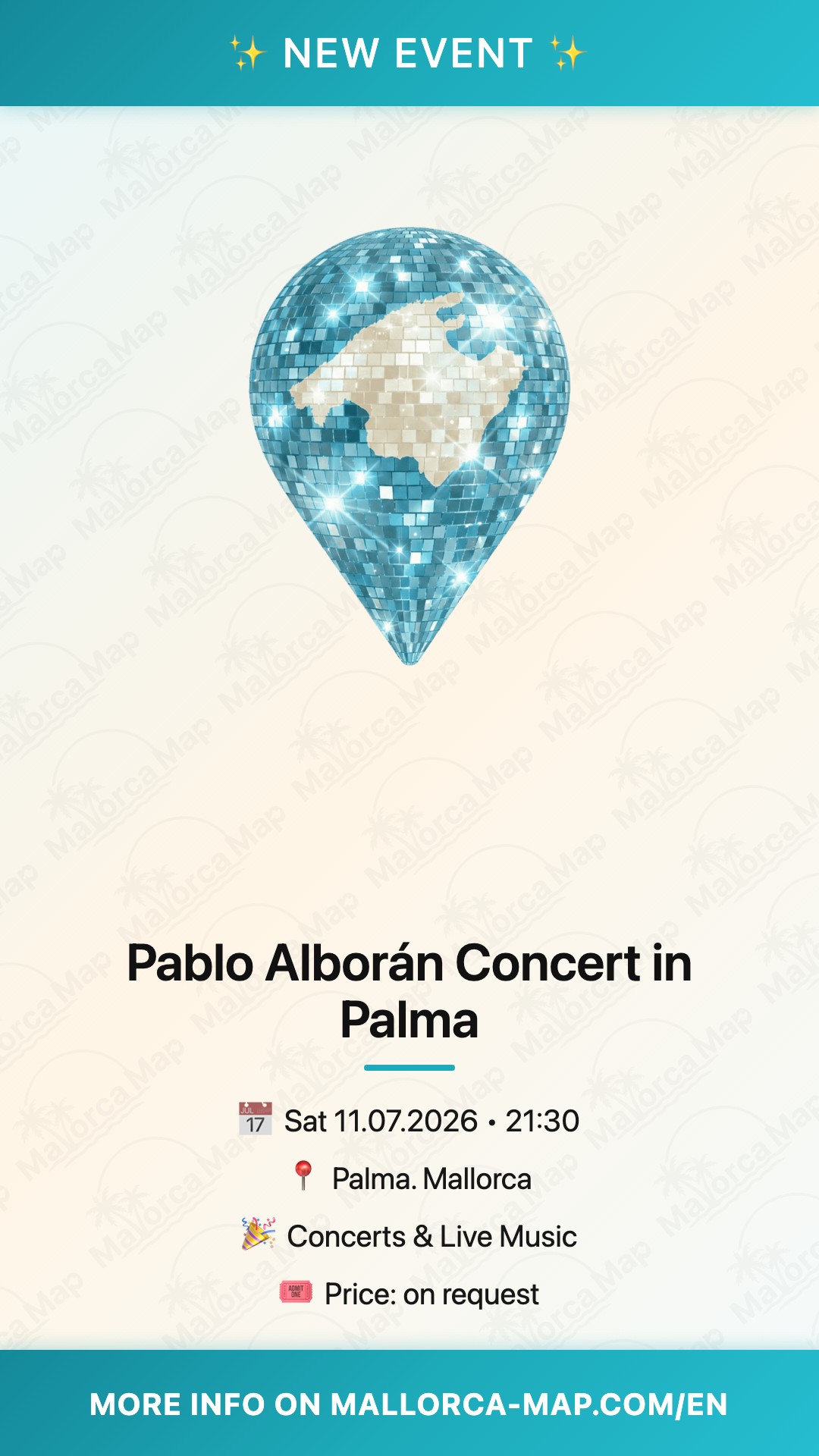 Pablo Alborán Concert in Palma