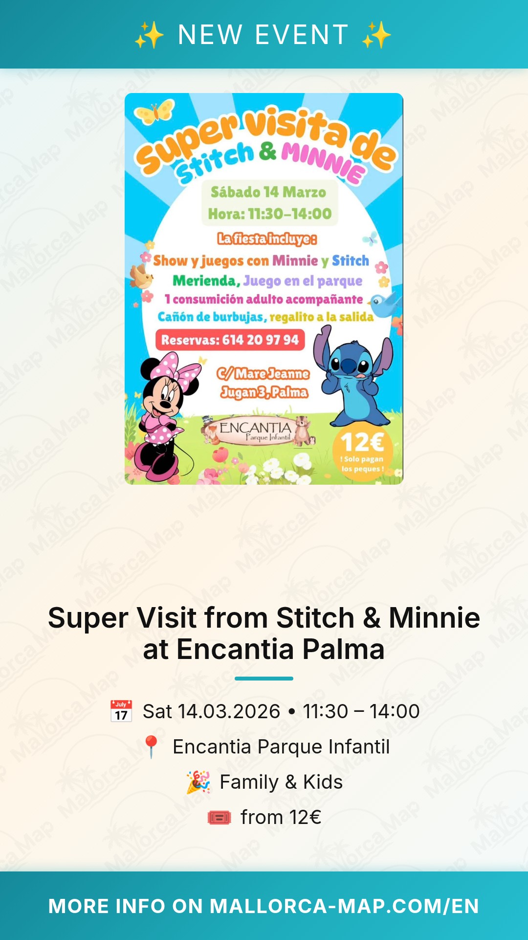 Super Visit from Stitch & Minnie at Encantia Palma - Image 1