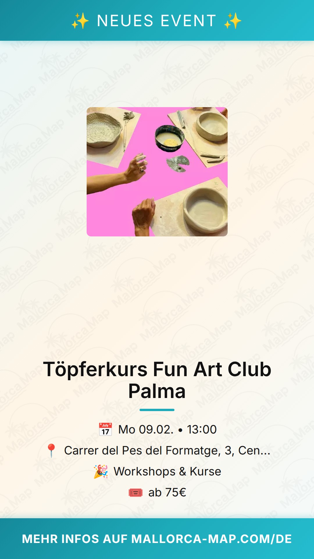 Taller de cerámica Fun Art Club Palma