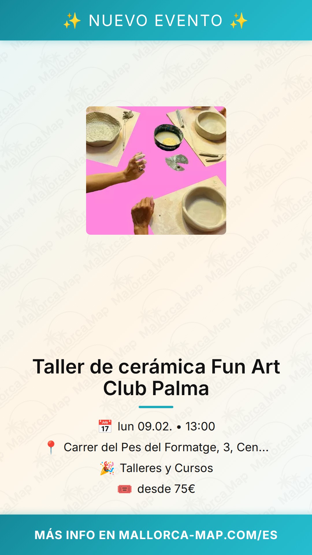Taller de cerámica Fun Art Club Palma