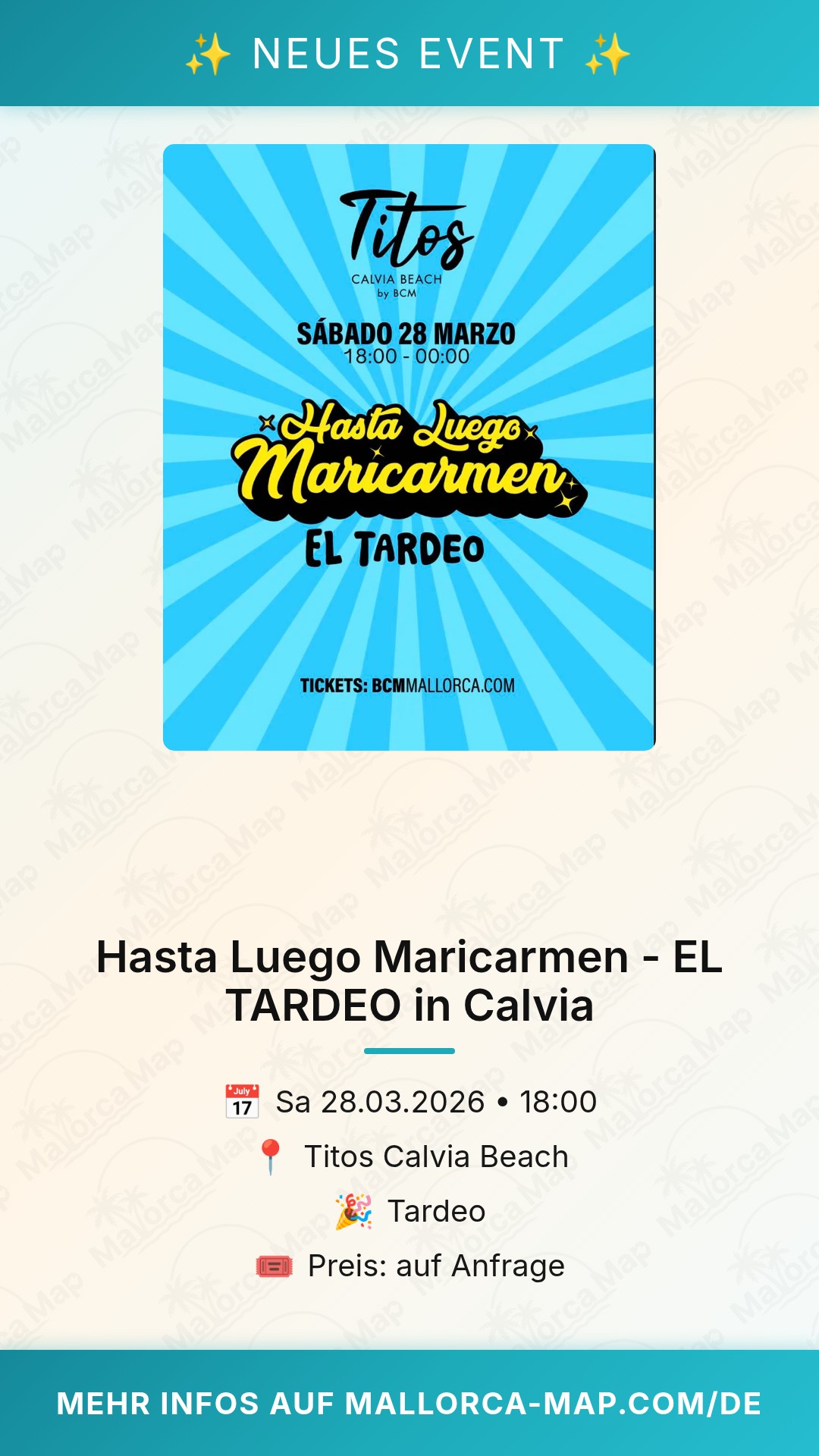 Hasta Luego Maricarmen - EL TARDEO in Calvia - Bild 1