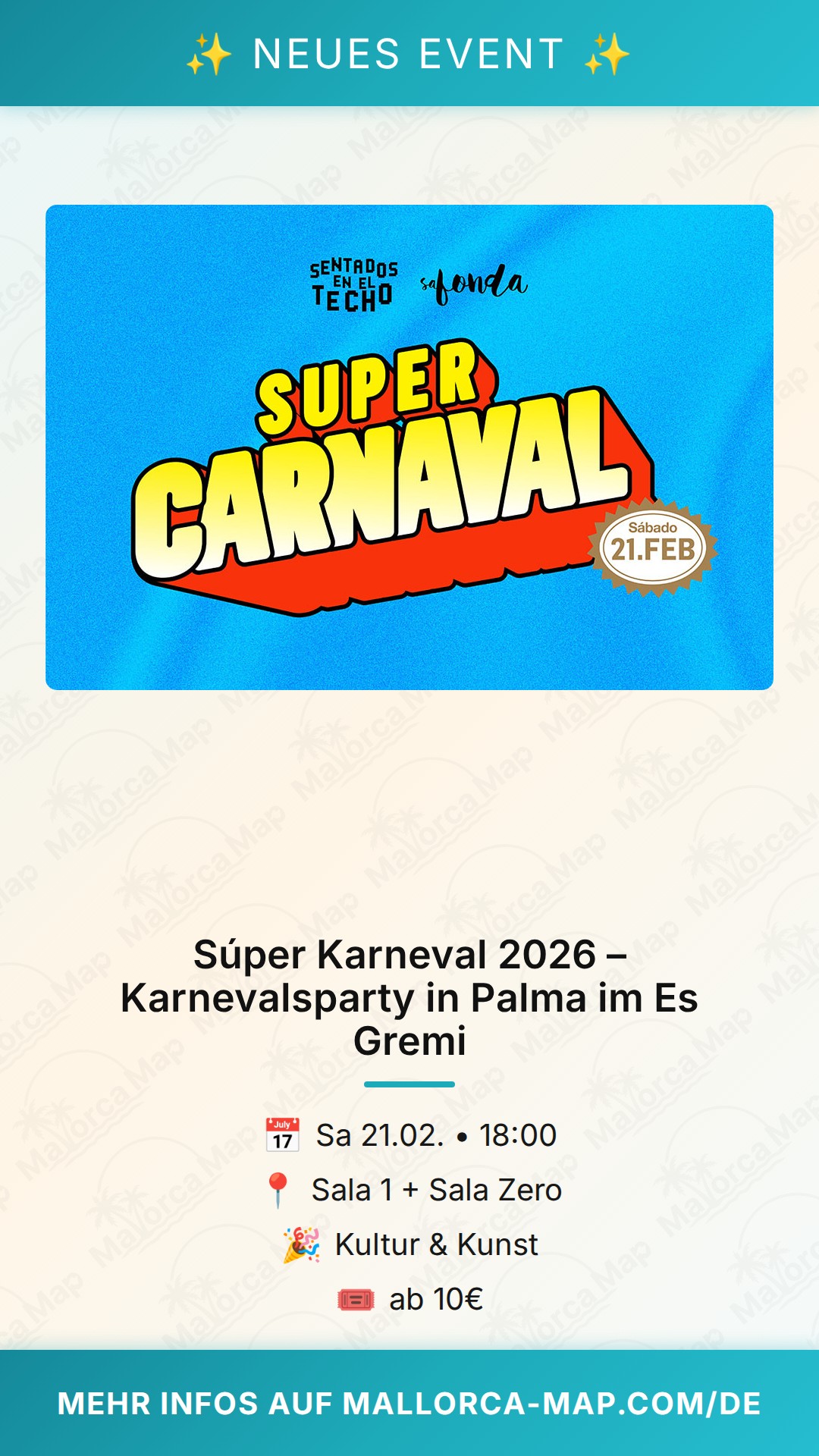 Súper Carnaval 2026 – Es Gremi con Sentados en el Techo