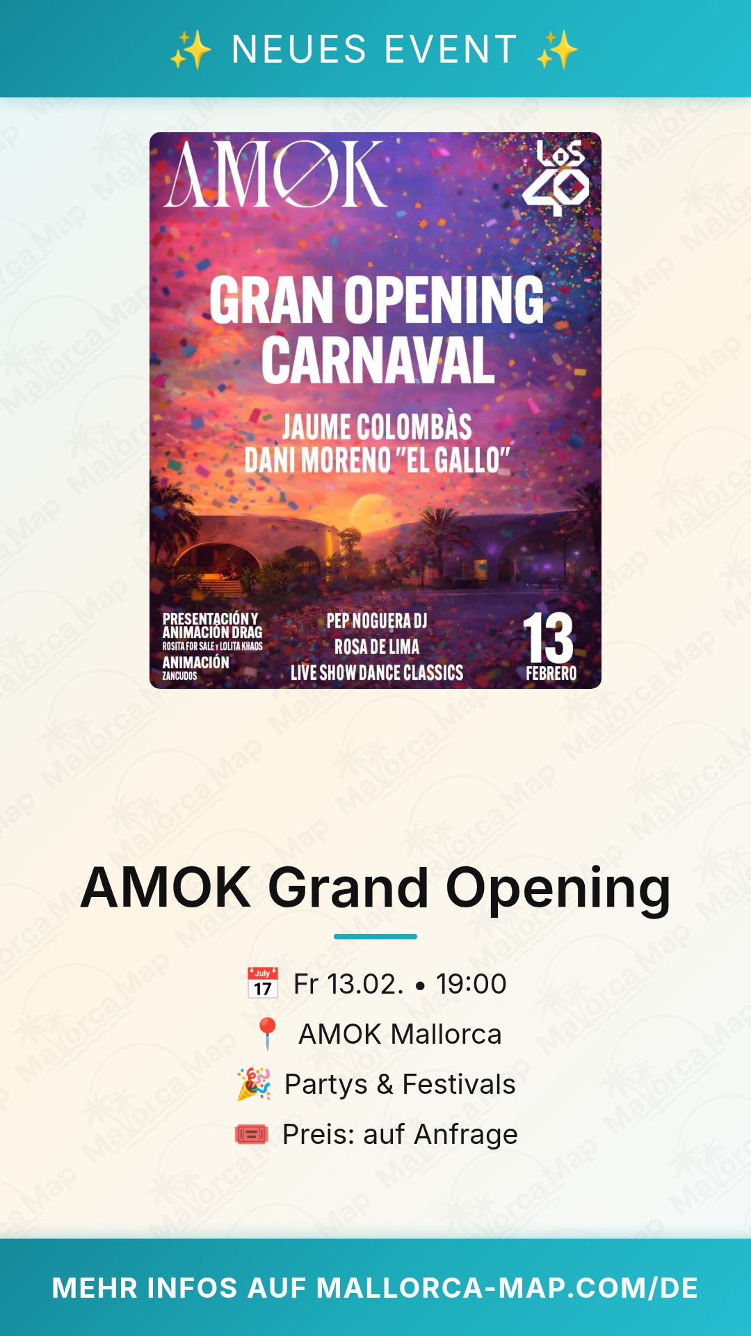 Gran Apertura AMOK - Carnaval Los 40