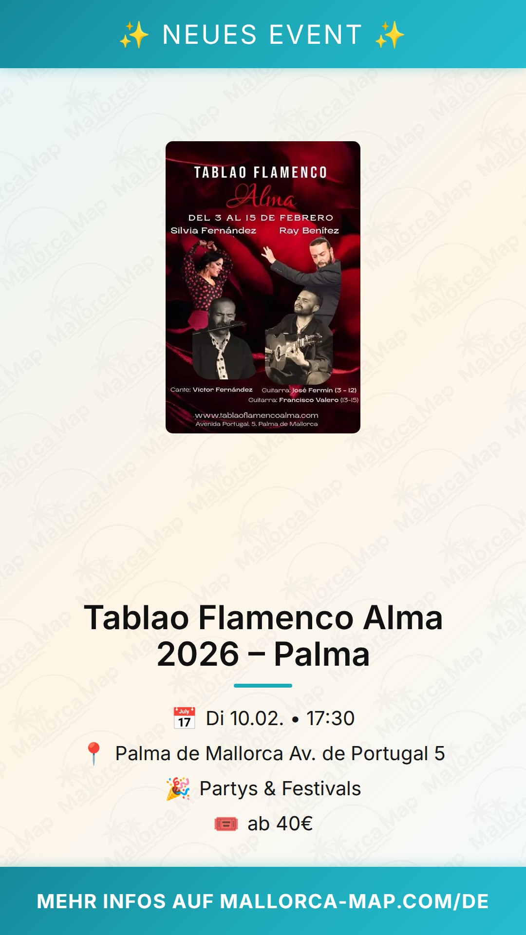 Tablao Flamenco Alma 2026 – Palma de Mallorca