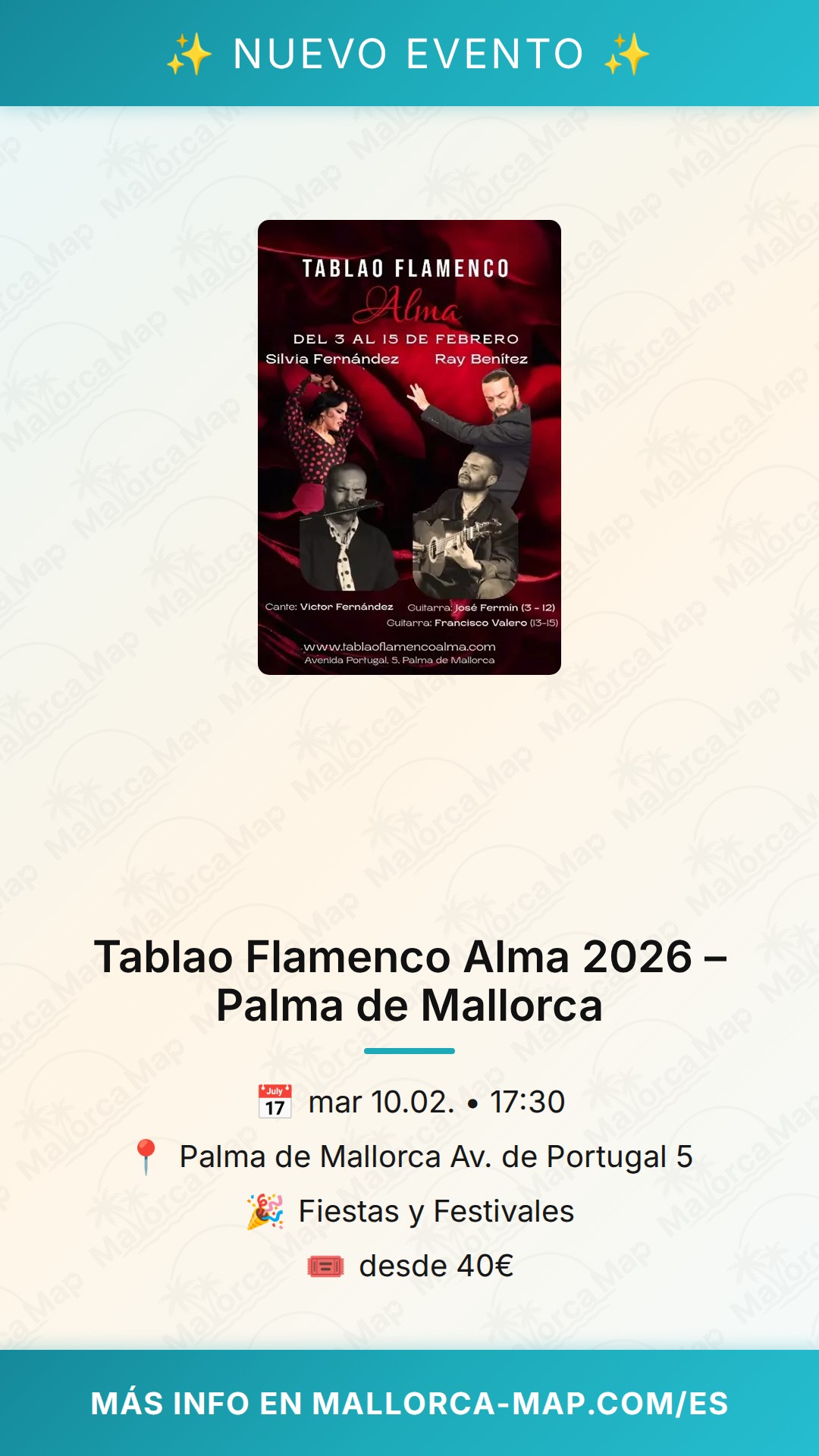Tablao Flamenco Alma 2026 – Palma de Mallorca