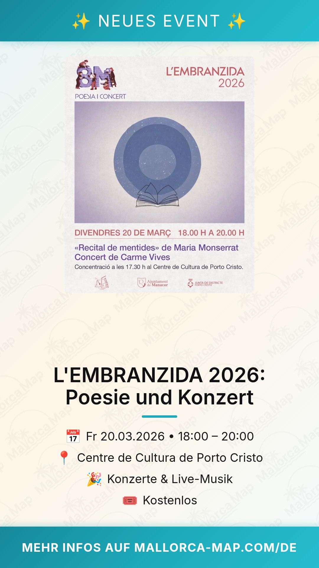 L'EMBRANZIDA 2026: Poesie und Konzert - Bild 1