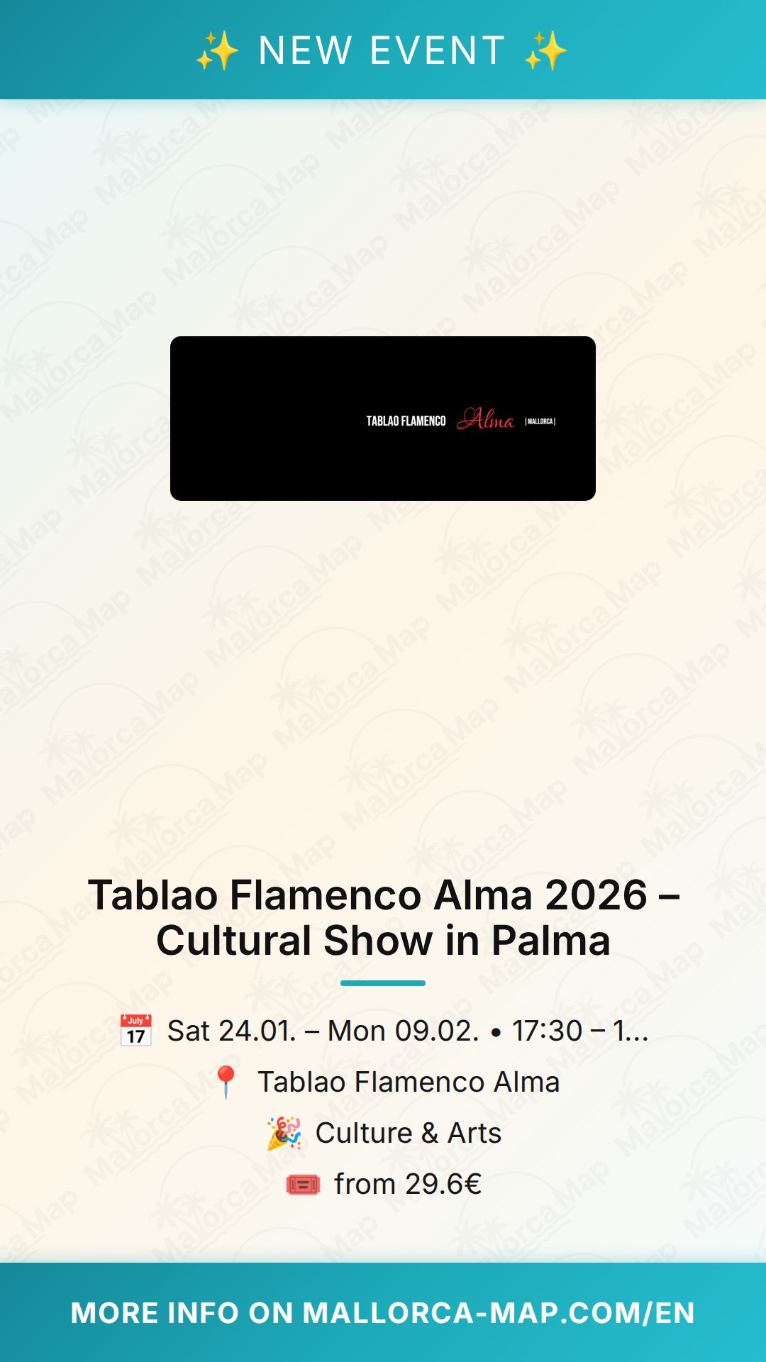 Tablao Flamenco Alma 2026 – Cultura en Palma