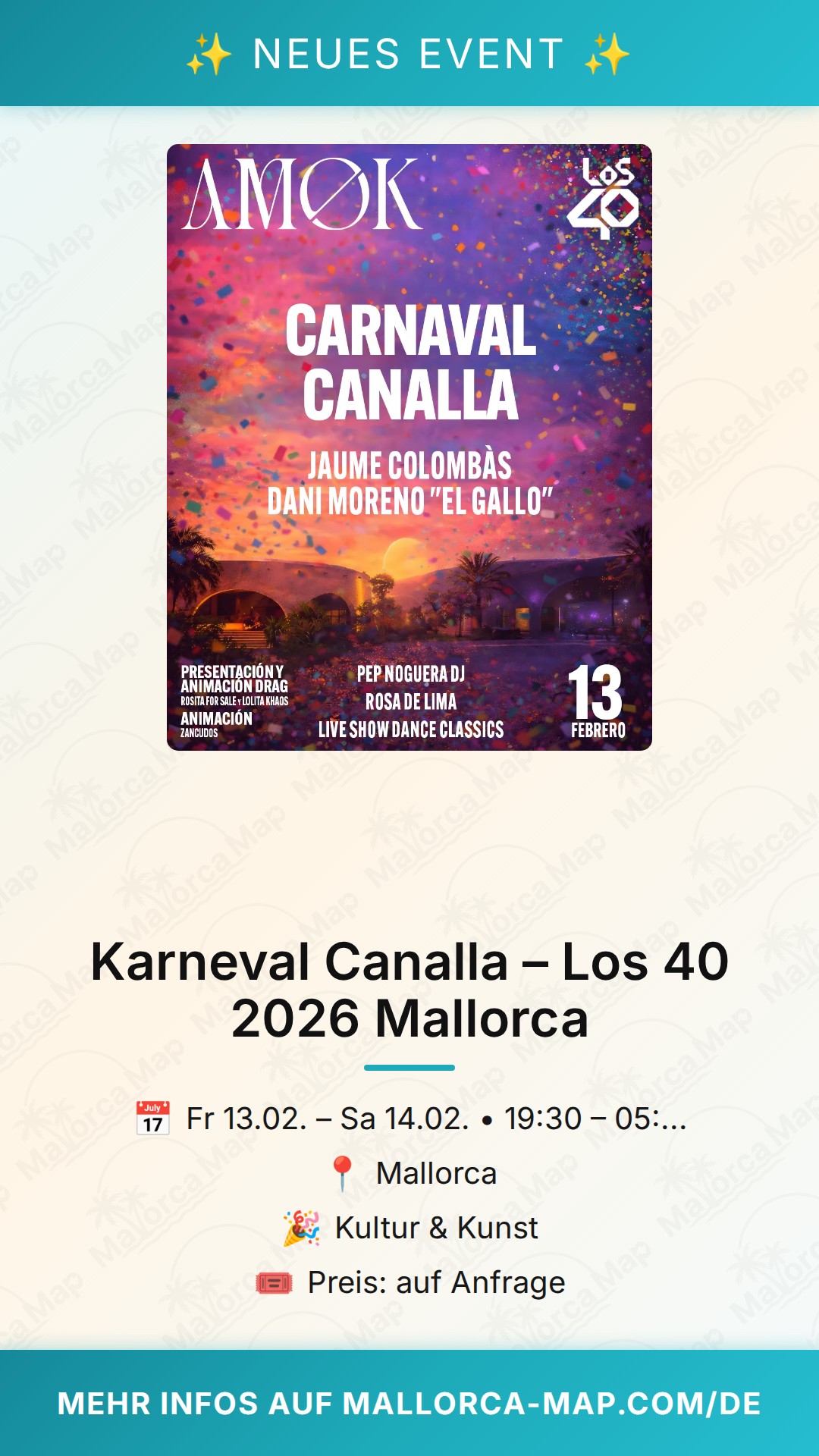 Carnaval Canalla 2026 – Los 40 Mallorca