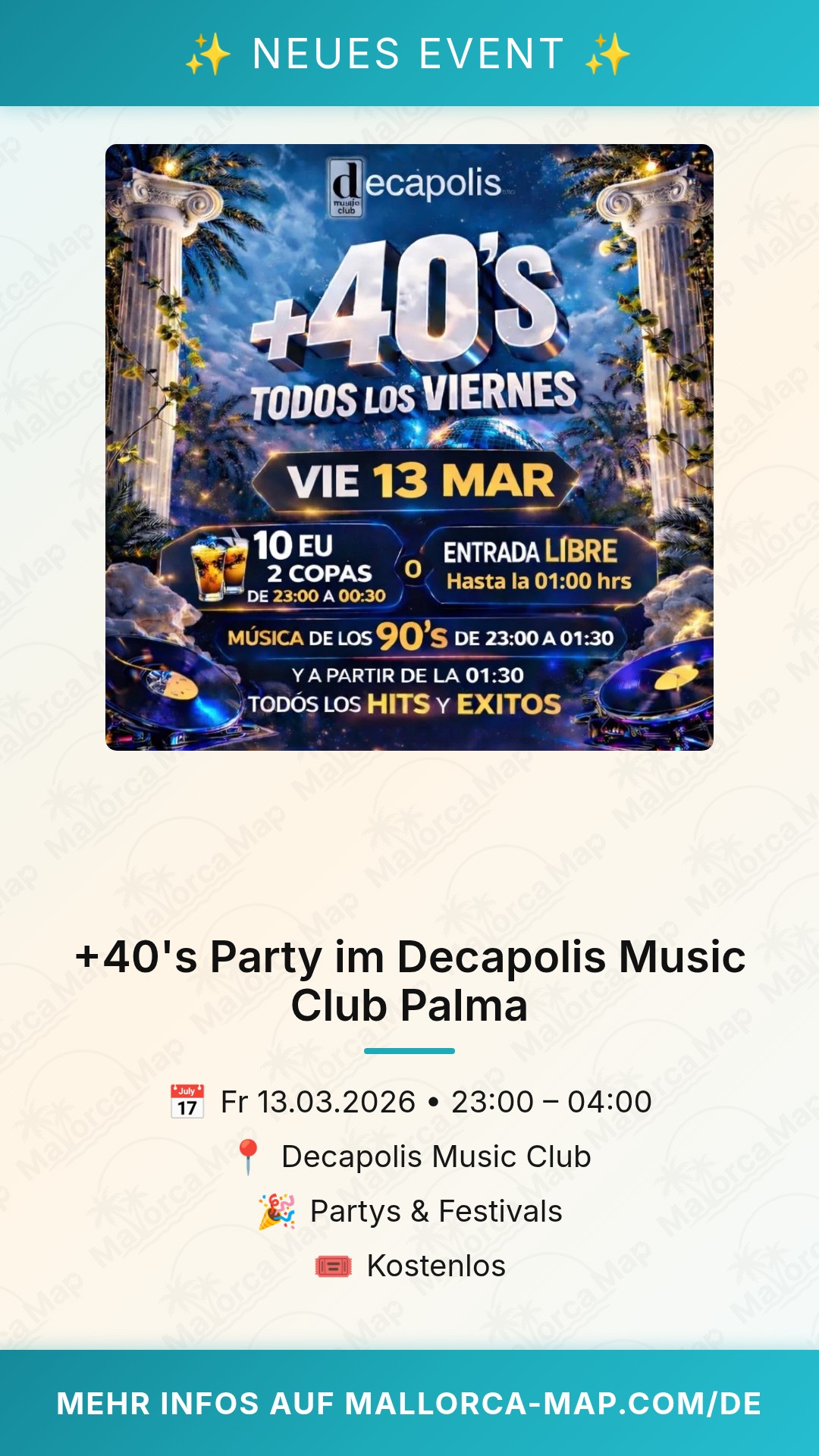 +40's Party im Decapolis Music Club Palma - Bild 1