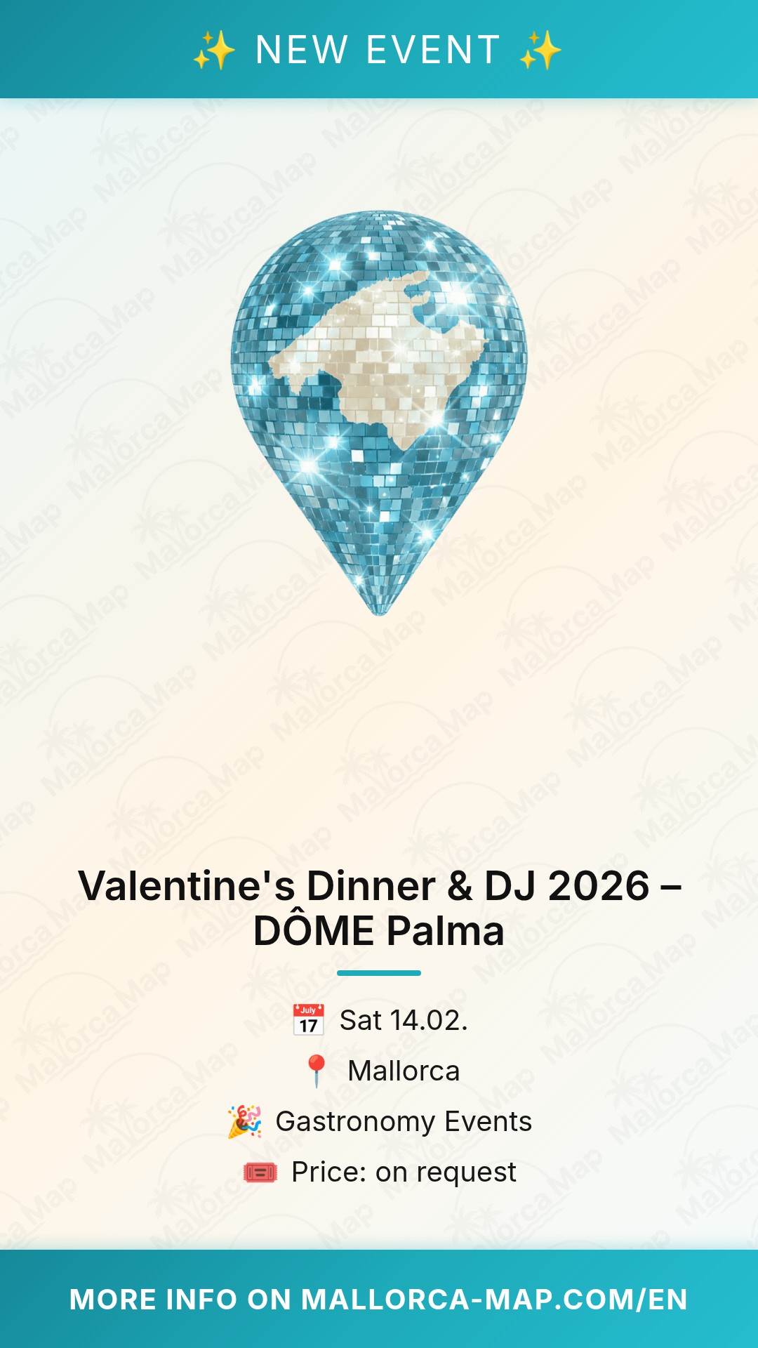 Valentins-Dinner & DJ 2026 – DÔME Palma